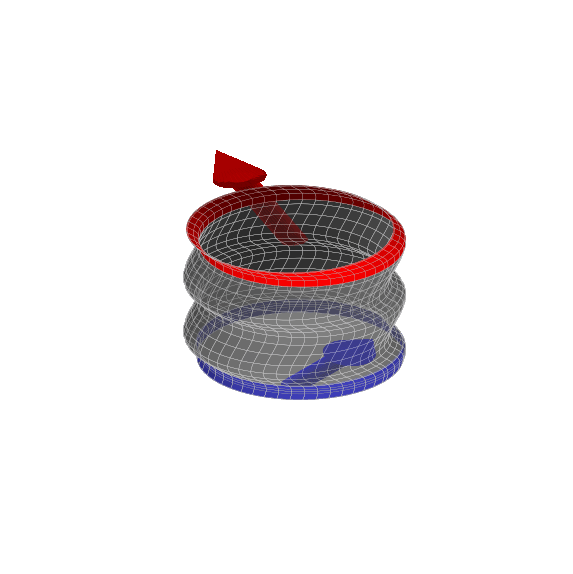 Shear wave phonon mode animation